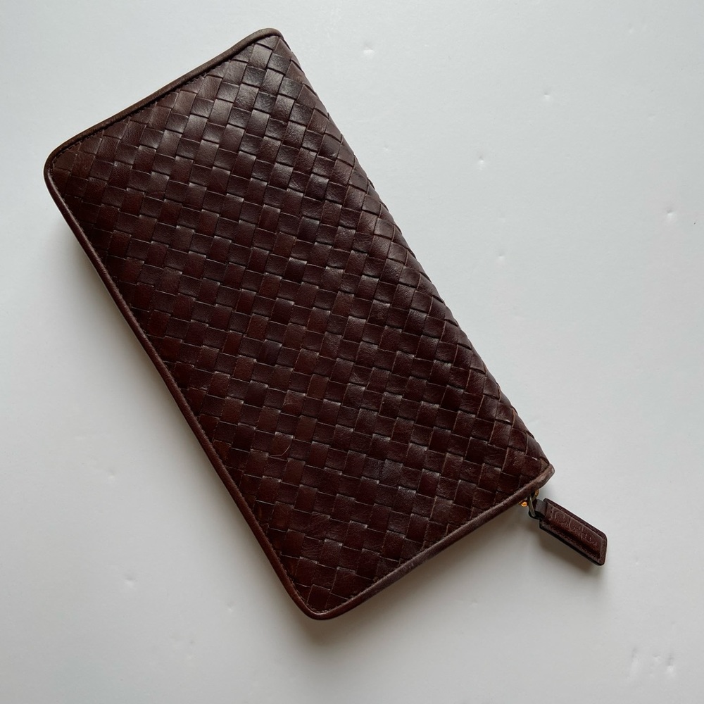 Cole Haan Men's Woven Leather Travel Document Organizer